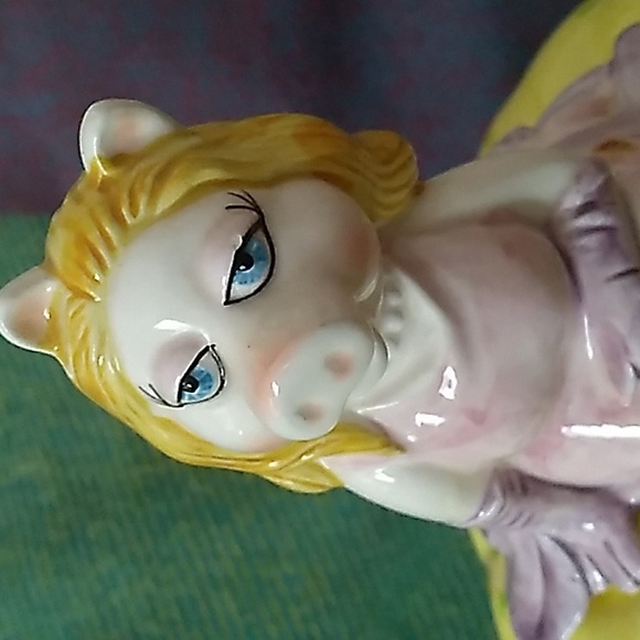 Vintage Ceramic Muppets Miss Piggy Lidded Trinket Dish - Picture 5 of 11